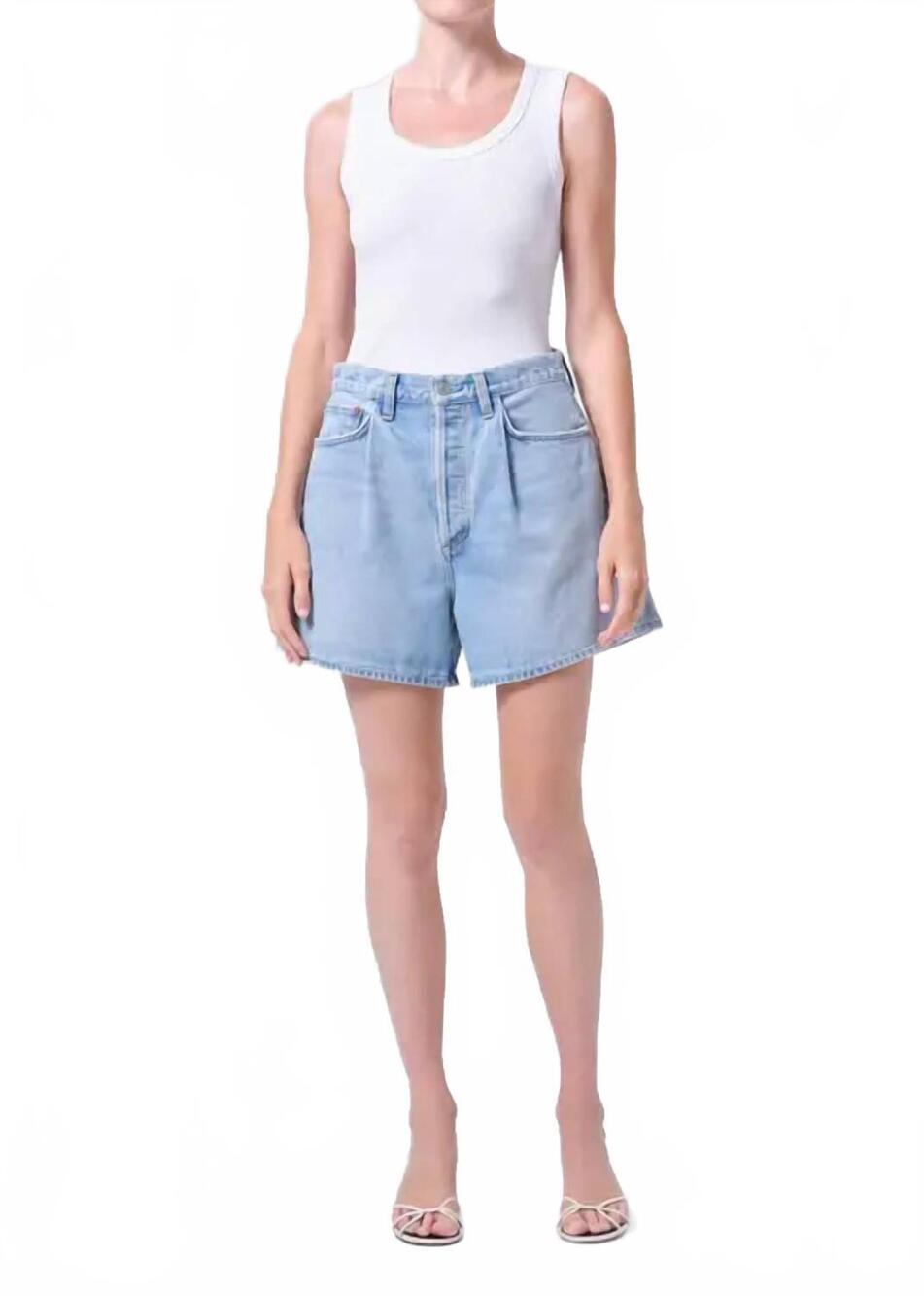 NEW AGOLDE rhoda high-rise waist short in raft
